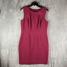 Talbots Women's Dress Pencil Pink Petite 16P Pink Sleeveless Knee Length Office