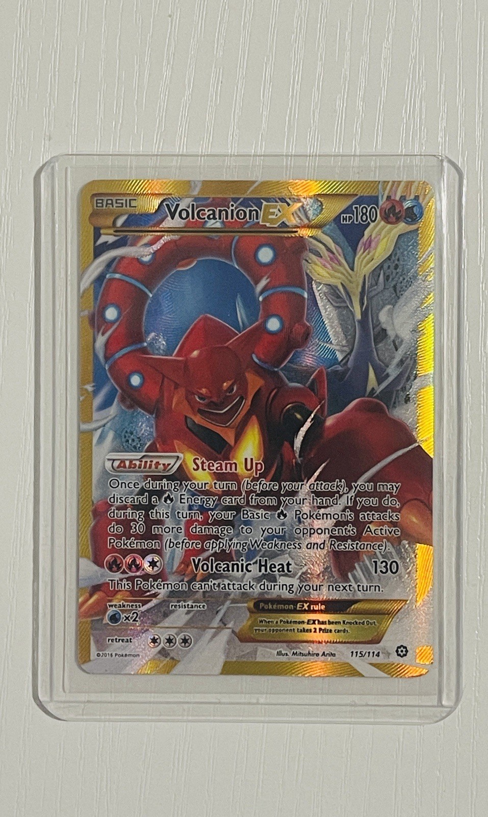 Pokemon Volcanion EX (Secret) 115/114 XY - Steam Siege - FULL ART NM