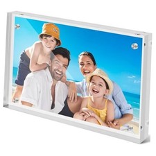 Acrylic Frame 1 Pack, Double Sided Clear Frameless Acrylic Picture Frame,