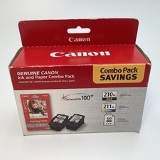 Canon 210XL  211XL Ink and Paper Combo Pack 2973B004 Genuine OEM - New Sealed