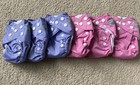 Alva Baby Newborn Cloth Diapers – 6 Pack (3 Pink, 3 Purple) with Inserts