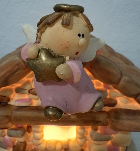 8 Piece Lighted Nativity Set #201052 Ceramic Child Like Figures In Box - Picture 6 of 14