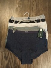 5-Pack Nautica Cotton Spandex Boyshorts Gray BlackNavy - Medium MSRP 48