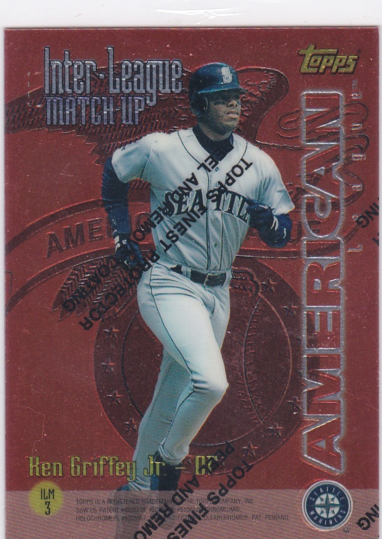 1996 Topps #ILM3 Ken Griffey Jr./Dante Bichette Inter League Match-Up w/ Coating
