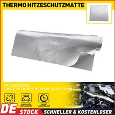Auspuff Thermo Hitzeschutz Matte Alu Keramik selbstklebend 1,5mm 50cmx50cm 500&deg;C