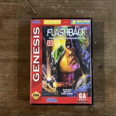 Sega Genesis Game Flashback The Quest For Identity Case & Game Only No Manual 