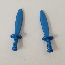 Lote de piezas de repuesto de accesorios originales par de espadas azules Toon Leo vintage TMNT