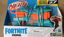 Nerf Fortnite Primal Kids Toy Blaster with 4 Darts NEW