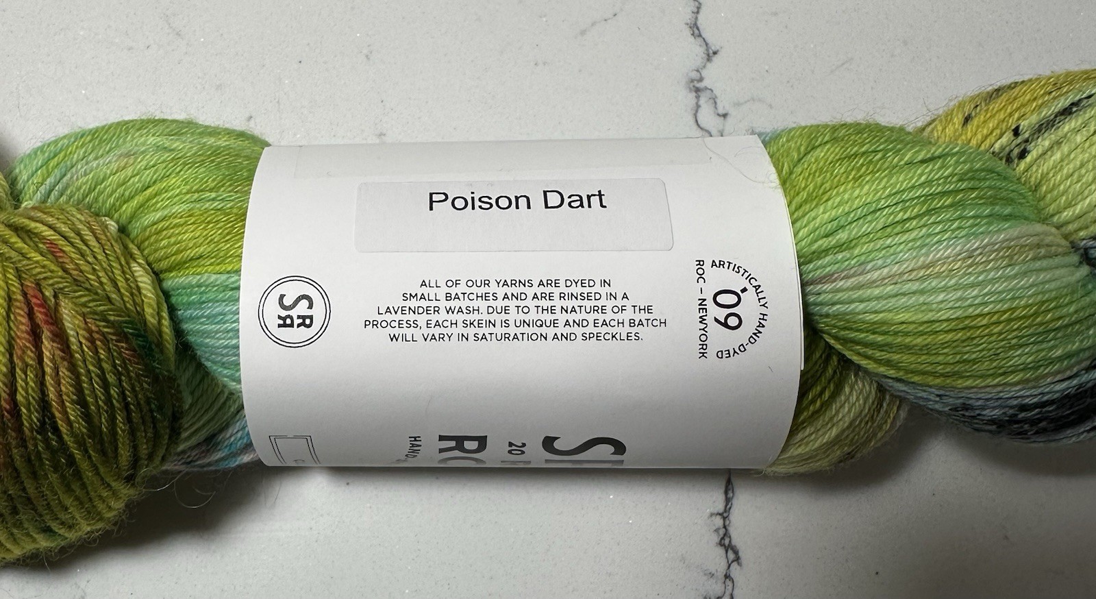 Spun Right Round Yarn ~ Classic Sock 100% Superwash Merino - Poison Dart