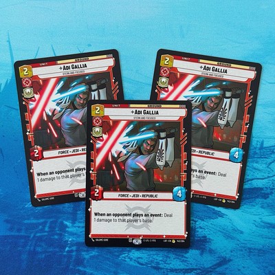 3x Adi Gallia Stern And Focused LOF Legends Of The Force PLAYSET SWU 142 U Jedi