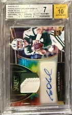 Sam Darnold 1/15 Rookie Auto Memorabilia Tie-Dye 2018 Select RPA BGS 7 AUTO 10