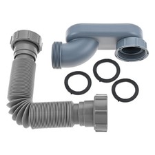 Low Profile 1 1/2 P Trap Flexible Bathtub Shower Drain Pipe