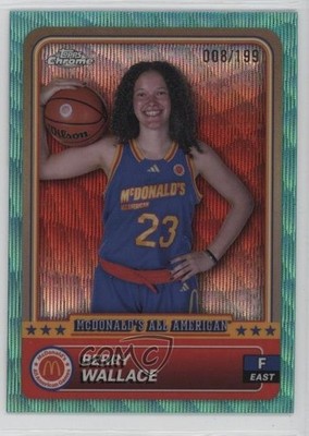 2024 Chrome McDonald's All American Aqua Wave Refractor 8/199 Berry Wallace 0a3b