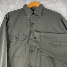 Vintage Big Mac JCPenney Work Shirt Mens XL Green Button Up Permanent Press