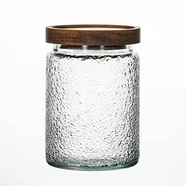 Airtight Glass Jar with Bamboo Lid 700ml Storage Container – Hammer Grain