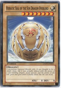 Hieratic Seal of the Sun Dragon Overlord GAOV-EN002 1st Edition Common
