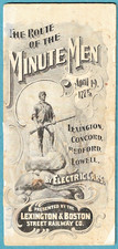 c1904 Boston Trolley Brochure ~ LEXINGTON & BOSTON STREET RAILWAY CO.
