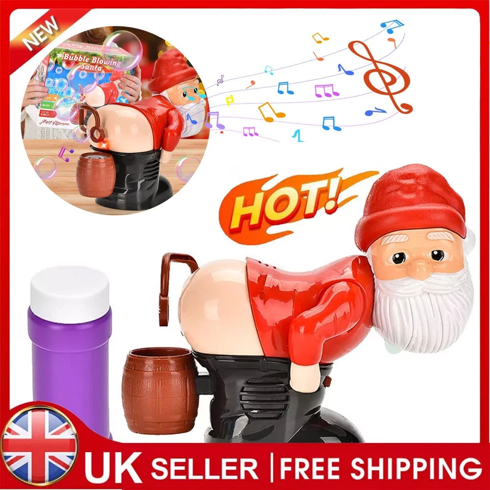 New Christmas Funny Bubble Blowing Santa Farting Electric Toy with Light+Music - Image 2 of 4