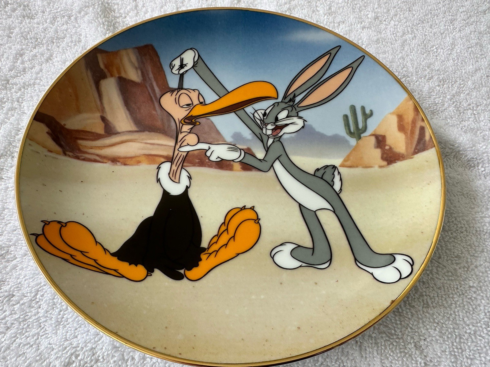 Limited Edition Warner Bros Vintage Bugs Bunny Plate Art by Clampett