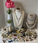 VTG Lot of Signed Exquisite/Antique Costume Jewelry 115 Pieces w/ Sterling