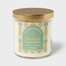 Threshold 2-Wick Glass Jar Candle Pineapple Lemonade 15.1oz with Lid