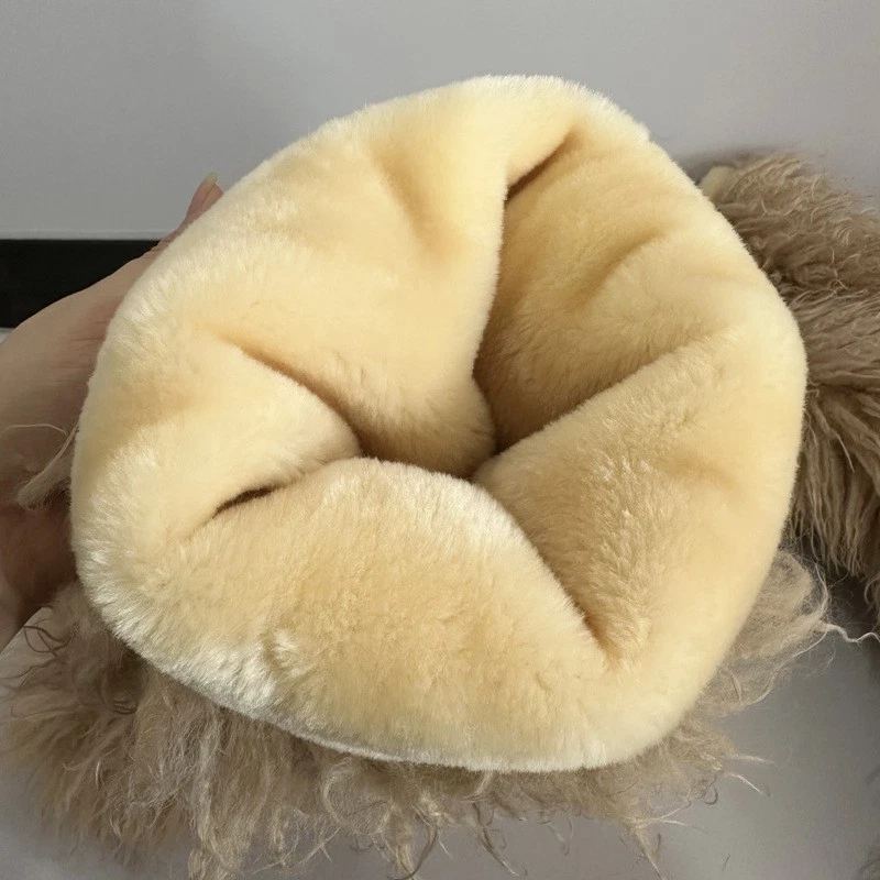 Mujeres Invierno Imitación Piel de Mongolia Piel de Oveja Nieve Cálidas Sobre la Rodilla Botas Talla Foto 4 de 4