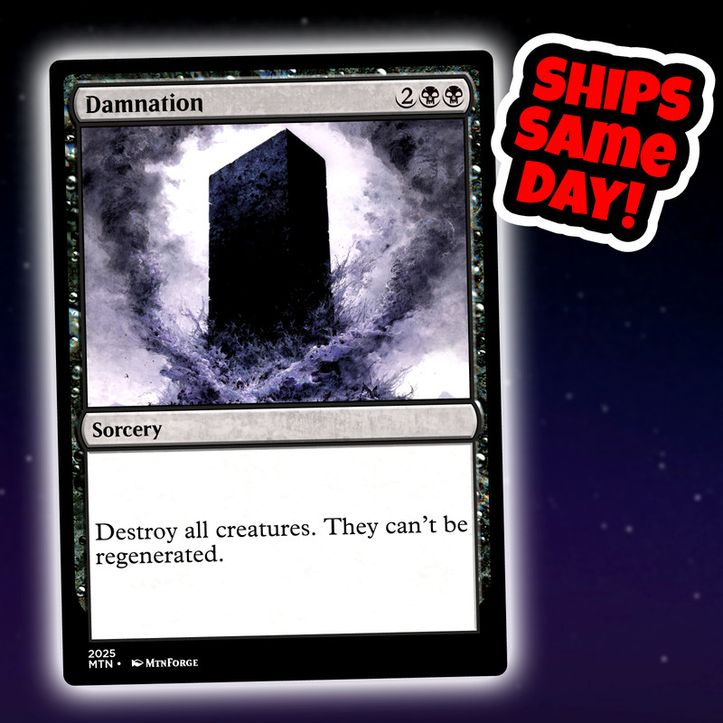 Damnation - Custom Art Magic: The Gathering Playtest Card - Commander EDH