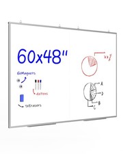 60"X 48" Large Magnetic Dry Erase Whiteboard, Wall Hanging Board with 4 Pens ...