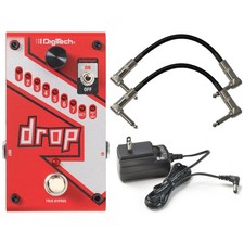 Digitech DROP Compact Polyphonic Drop Tune Pitch-Shifter w/ Power Supply and 2 P