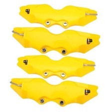 2pcs 3d Style Yellow Brake Caliper Covers Set For Front And Rear Disc Brake 2pcs 3d Style Yellow Brake Caliper Covers Set For Front And Rear Disc Brake