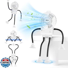 VARAI Freestyle Small Robot Fan, Fun Desk Fan with Suckers, Rechargeable Port