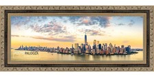 Panoramic Classic Gold Picture Frame - UV Acrylic, Backing, Hanging Hardware
