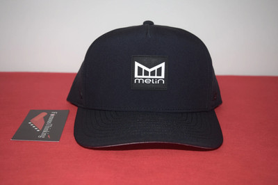 Melin Stacked Black White Hydro Odyssey S Snapback Hat Not Masters PGA Golf