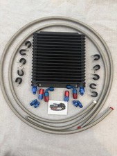 Ford C4 C6 Aod Transmission Cooler Kit W 6an Blue Ftgs Derale 13614 Cooler Ford C4 C6 Aod Transmission Cooler Kit W 6an Blue Ftgs Derale 13614 Cooler