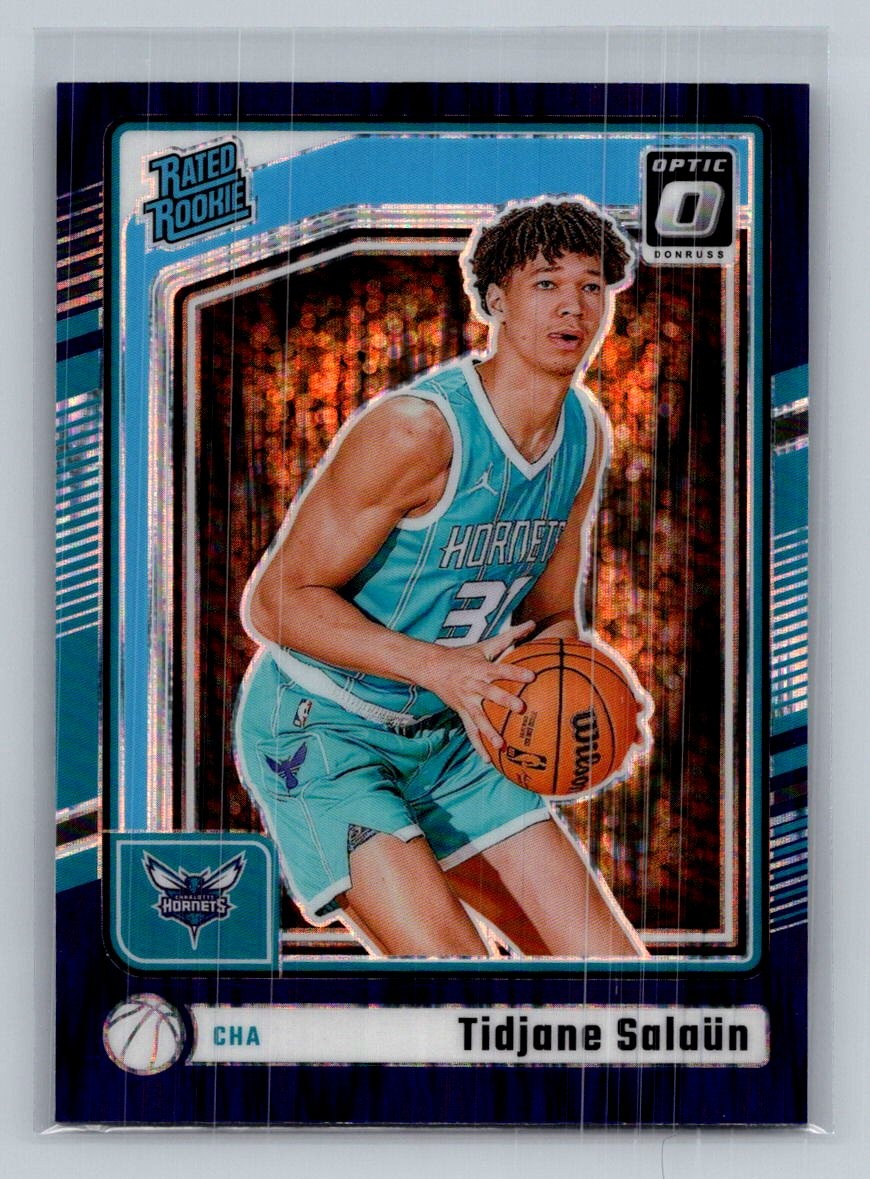 2024-25 Donruss Optic #286 Tidjane Salaun Purple Shock