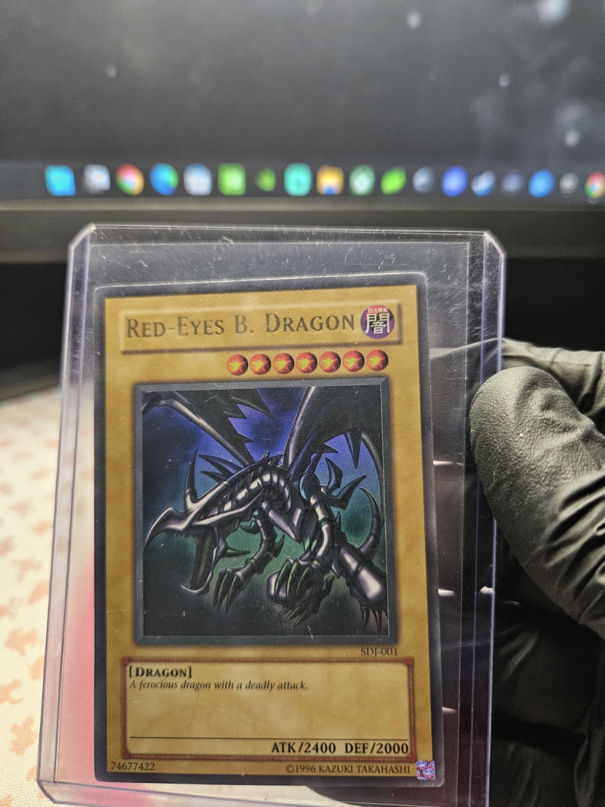 Yu-Gi-Oh Red-Eyes B Dragon SDJ-001 Unlimited Near Mint Lightly Played