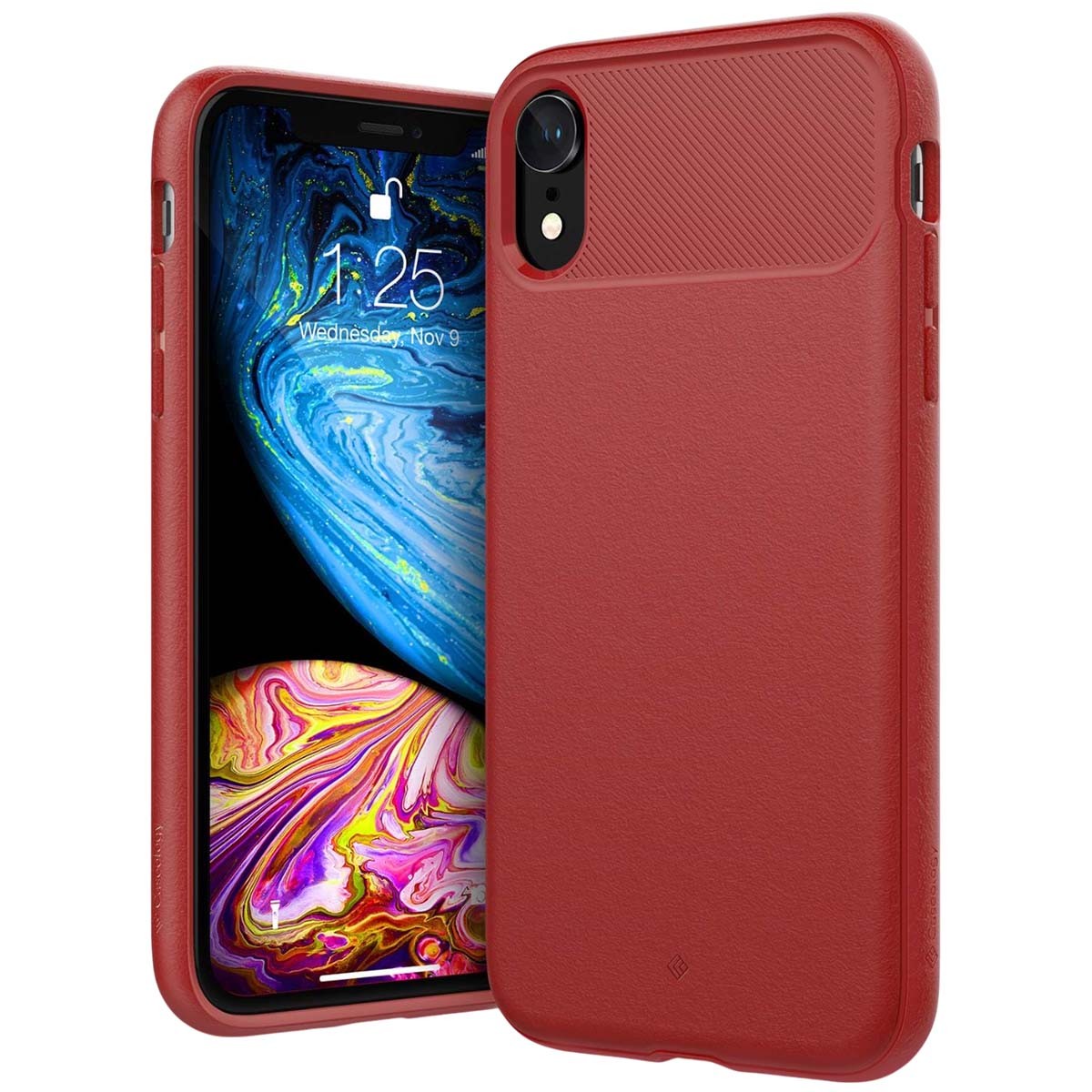 Coque iPhone XS Max Caseology rouge en silicone TPU antichoc et antidérapante
