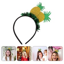 3Pcs Tropical Pineapple Headband Multi Color Felt Lightweight Hawaiian Headwear