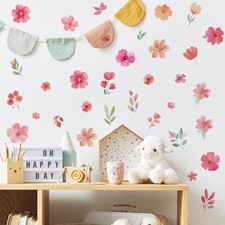 Flower Wall Decals  Boho Flower Wall Decals  Wildflower S003-flower-wall Stickers