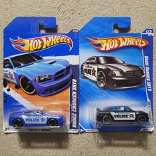 Hot Wheels Dodge Charger Srt8 Police Hw City Works 2010 Black 2011 Blue Lot