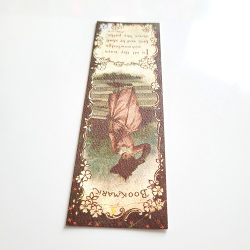 Vintage 70s Proverbs Scripture Lady Bookmark Evergreen Press- 1800s Reproduction - 第 8/10 張圖片