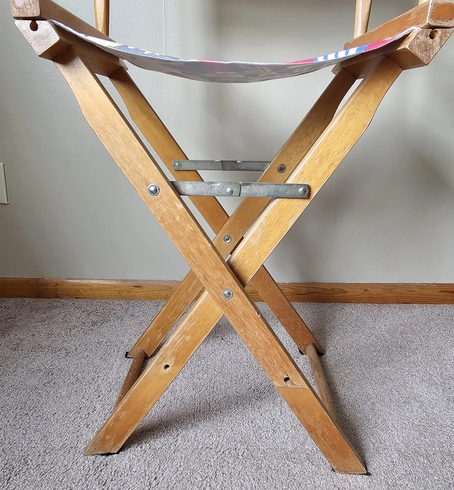 复古 40 英寸成人导演椅折叠木框架心皇后卡片艺术 — 第 3/4 张图片