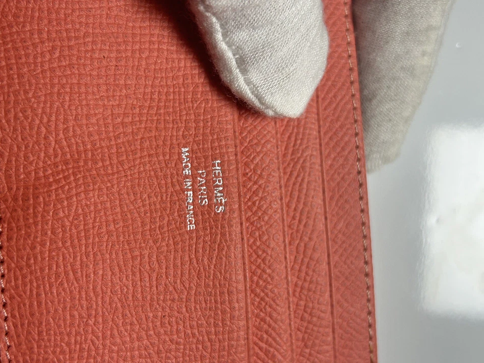 Hermes Choo Choo Serie Chevre Cuero Tarjetero Portatarjetas Rosa Sakura Foto 2 de 4