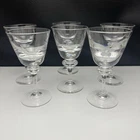 Steuben Glass 5 1/2" Tall STE8 Wafer Stem Claret Cocktail