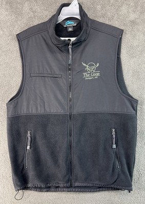 The Coop Stuttgart, Arkansas Sanderson Farms Blk Fleece Lined Vest Sz L 