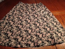Beautiful Vintage Handmade 1950's - 1960's Women's Floral A-Line Skirt XS - S
