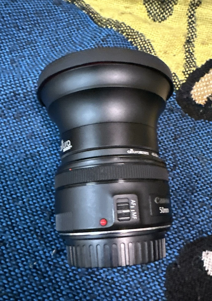 Canon EF 50mm f/1.8 STM Prime Lens W/Altura 58MM 0.43x HD Wide Angel Lens - Image 2 of 4