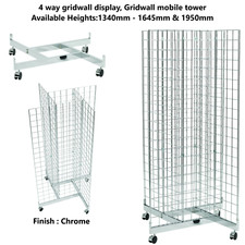Display a griglia a 4 vie, kit completo torre mobile a griglia supporto rete a griglia