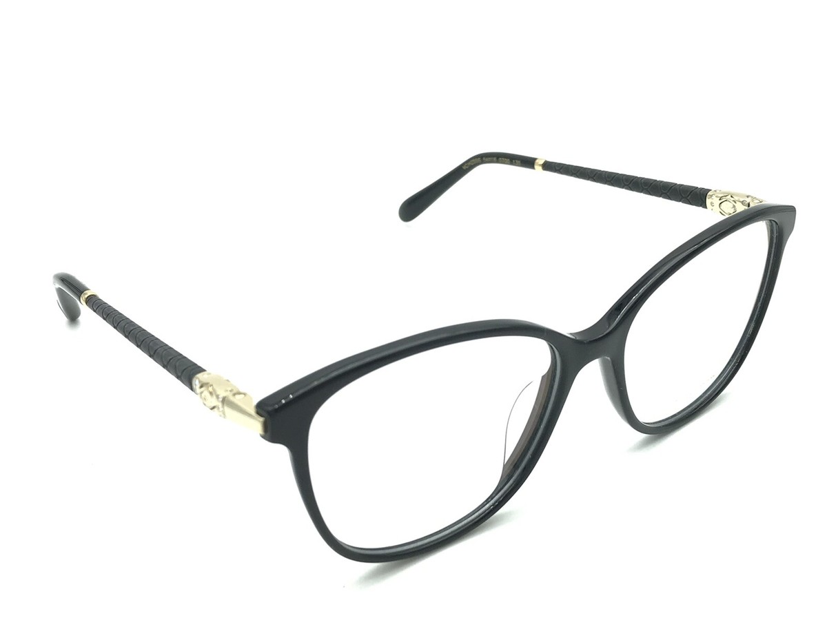 Chopard VCH255S 0700 Women's Black 23KT GP Eyeglasses Frames 54-16 135 NEW