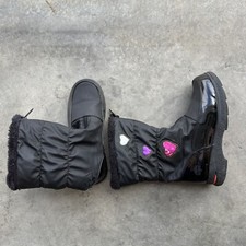 TOTES KIDS Heartful Black Pink Waterproof Toddler Girls Boots Shoes US 6 M